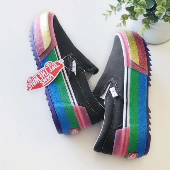 Vans Classic Stacked Glitter Platform Shoes - Picture 8 of 9